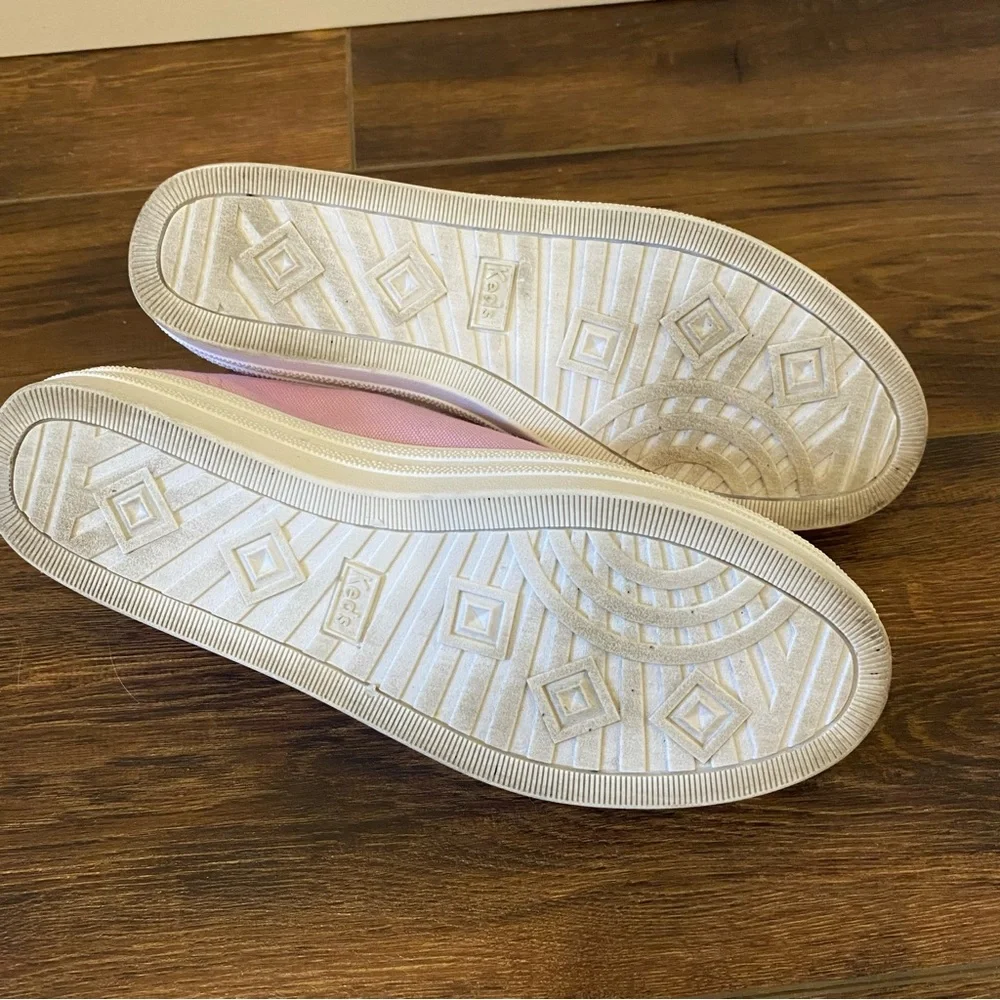Keds pink sneakers size 7 lace up platform canvas shoes - Picture 7 of 10